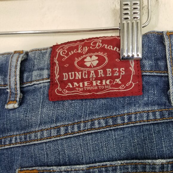 Lucky Brand Rider Fit Relaxed Long Length Jeans Blue Size 8/29 - Picture 7 of 7